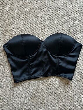 Windsor Black Strapless Corset Bustier Top New With Tags Size: Small